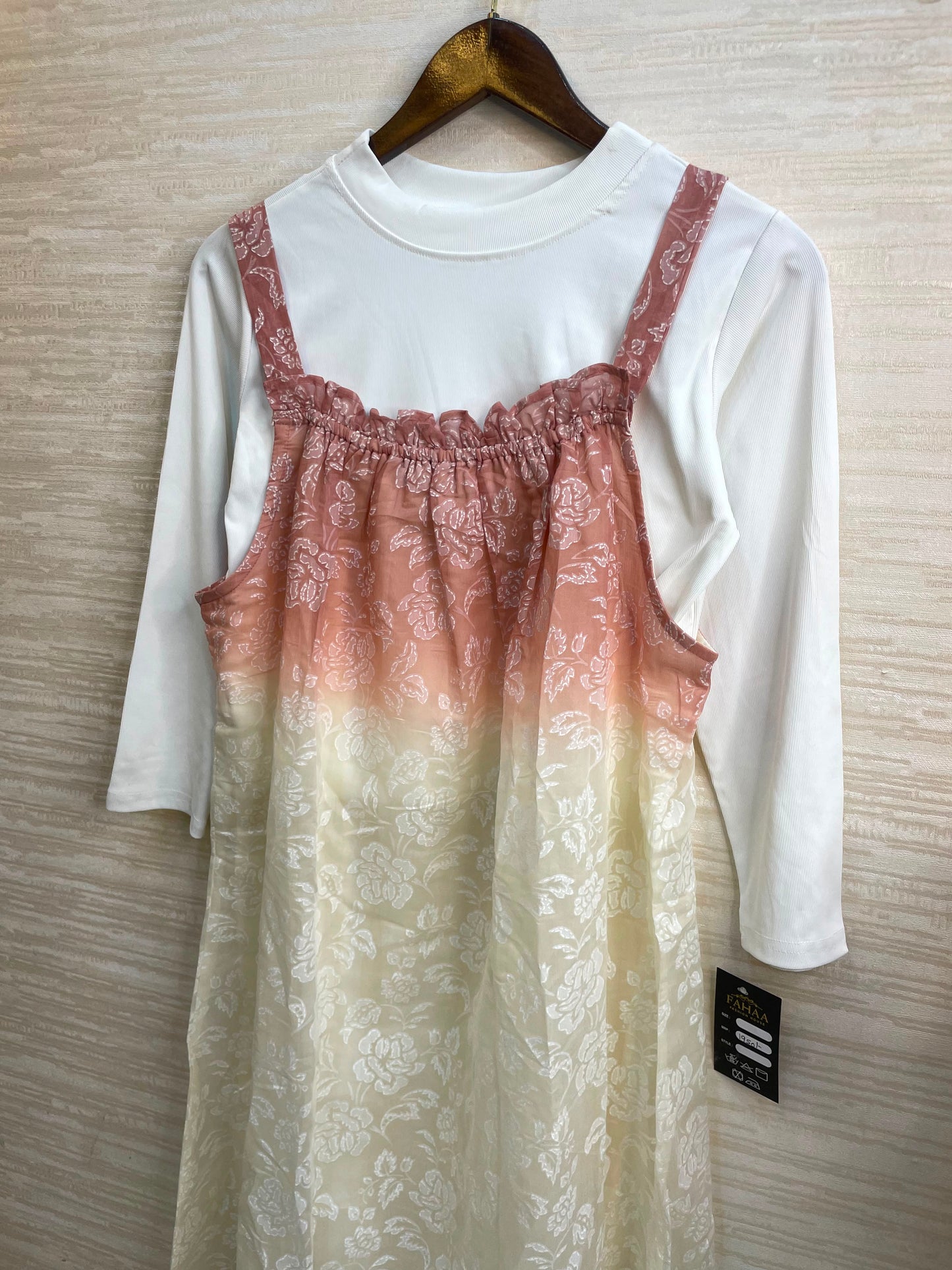 996 Floral Flare Coord Set - Dusty Rose