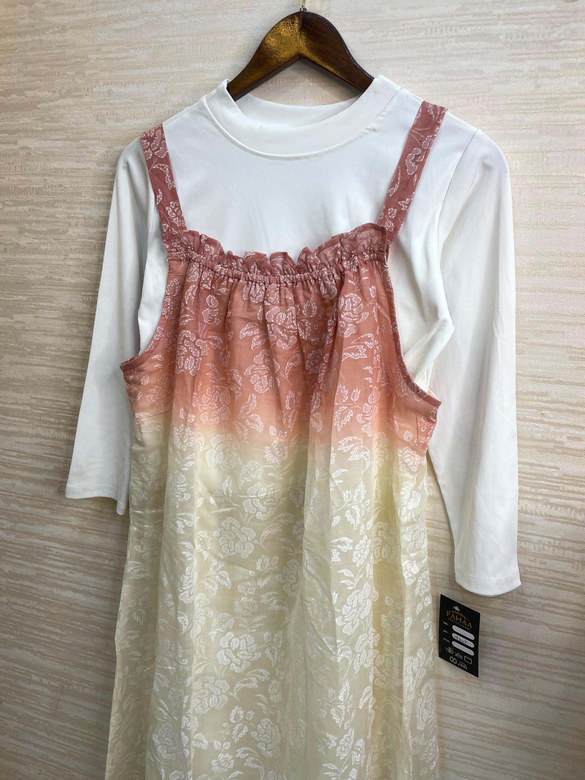 996 Floral Flare Coord Set - Dusty Rose