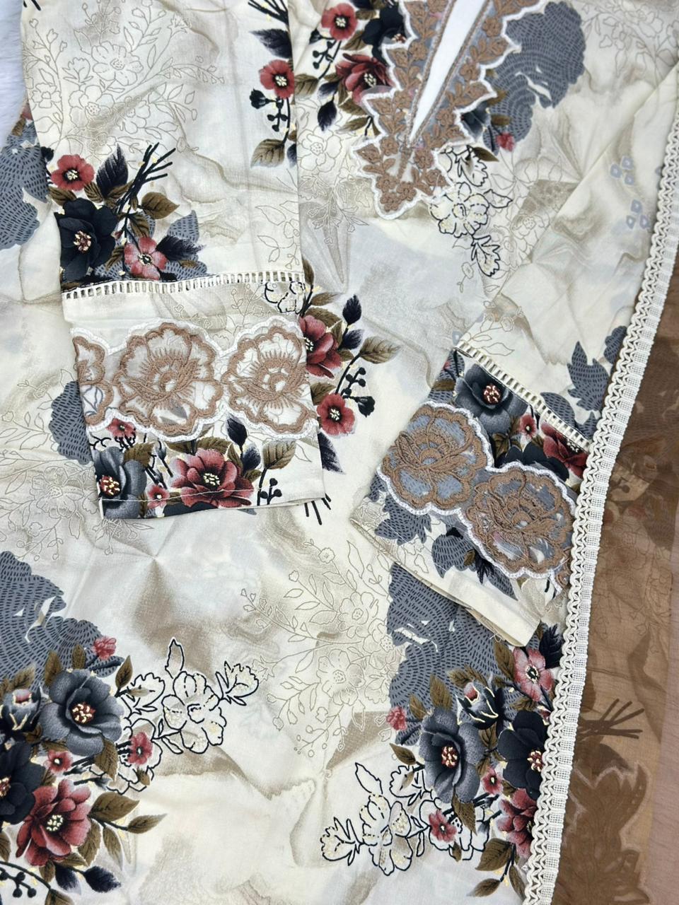 816 Readymade Pakistani Printed Coord-Set