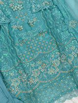 1433 Heavy Pakistani Partywear -  Aqua