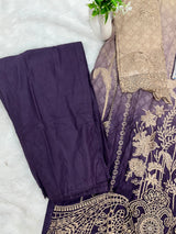 1327 Maria-B Pakistani Lawn Suit - Purple