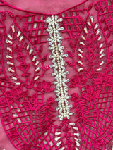 1437 Pakistani Unstitched Partywear - Pink