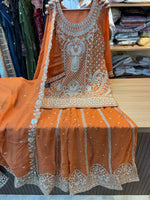 316 Imperial OG Husnara Gharara Set - Sunset Ochre
