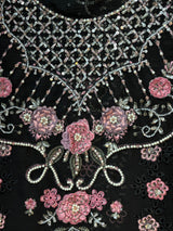1487 Pakistani Unstitched Party Wear - Black
