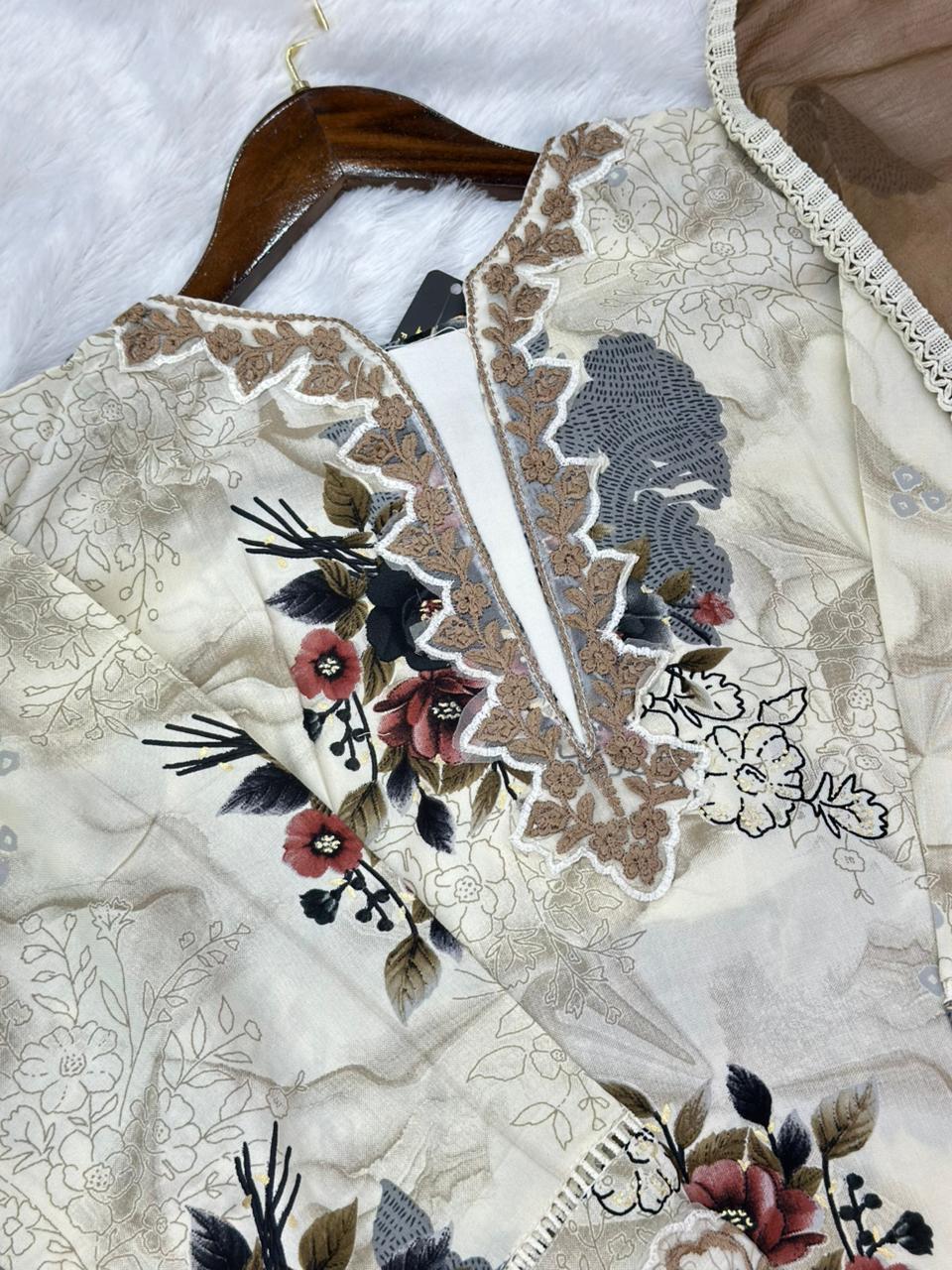 816 Readymade Pakistani Printed Coord-Set