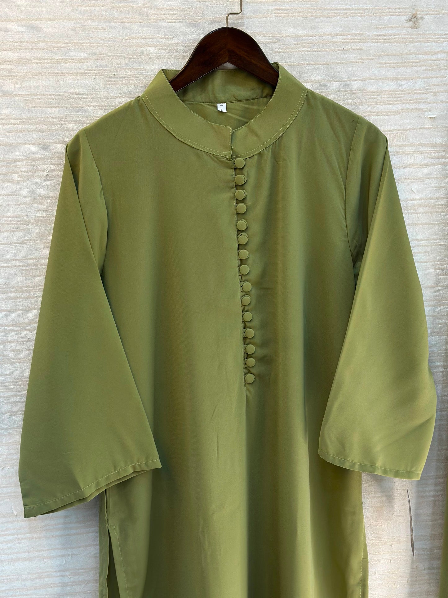 1062 Modest Mandarin Coord Set - Green