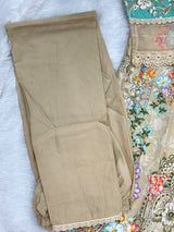 1449 Pakistani Embroidered Suit - Chiku