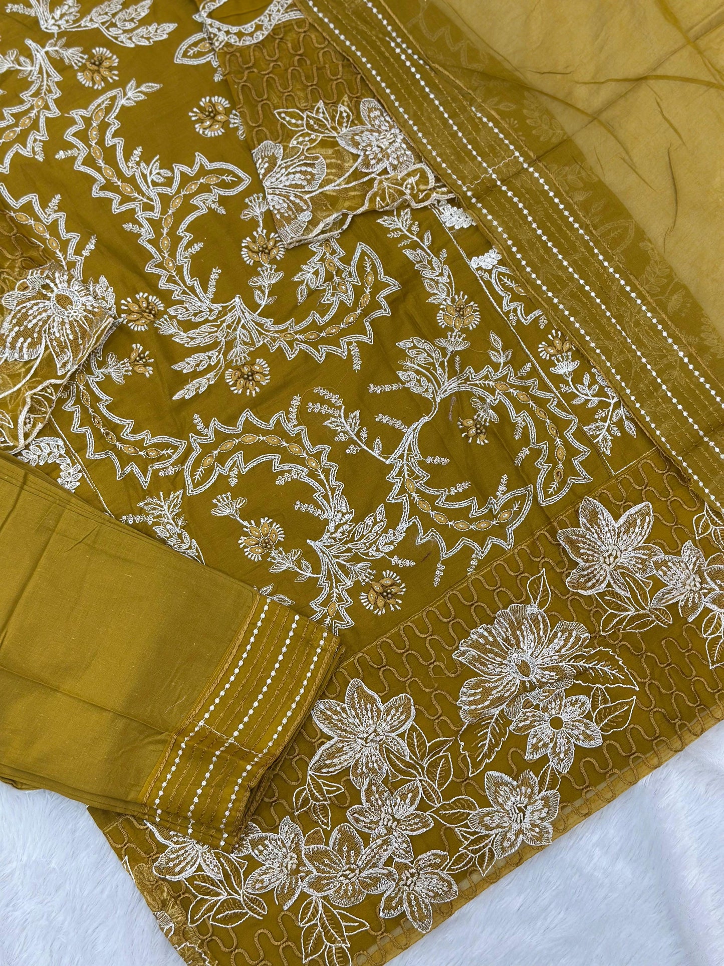 755 Elan Readymade Pakistani Heavy Embroidered Lawn