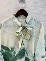 1192 Floral Printed Coord Set -  Bottle Green
