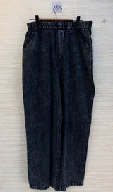 1195 Denim Crochet Coord Set - Black