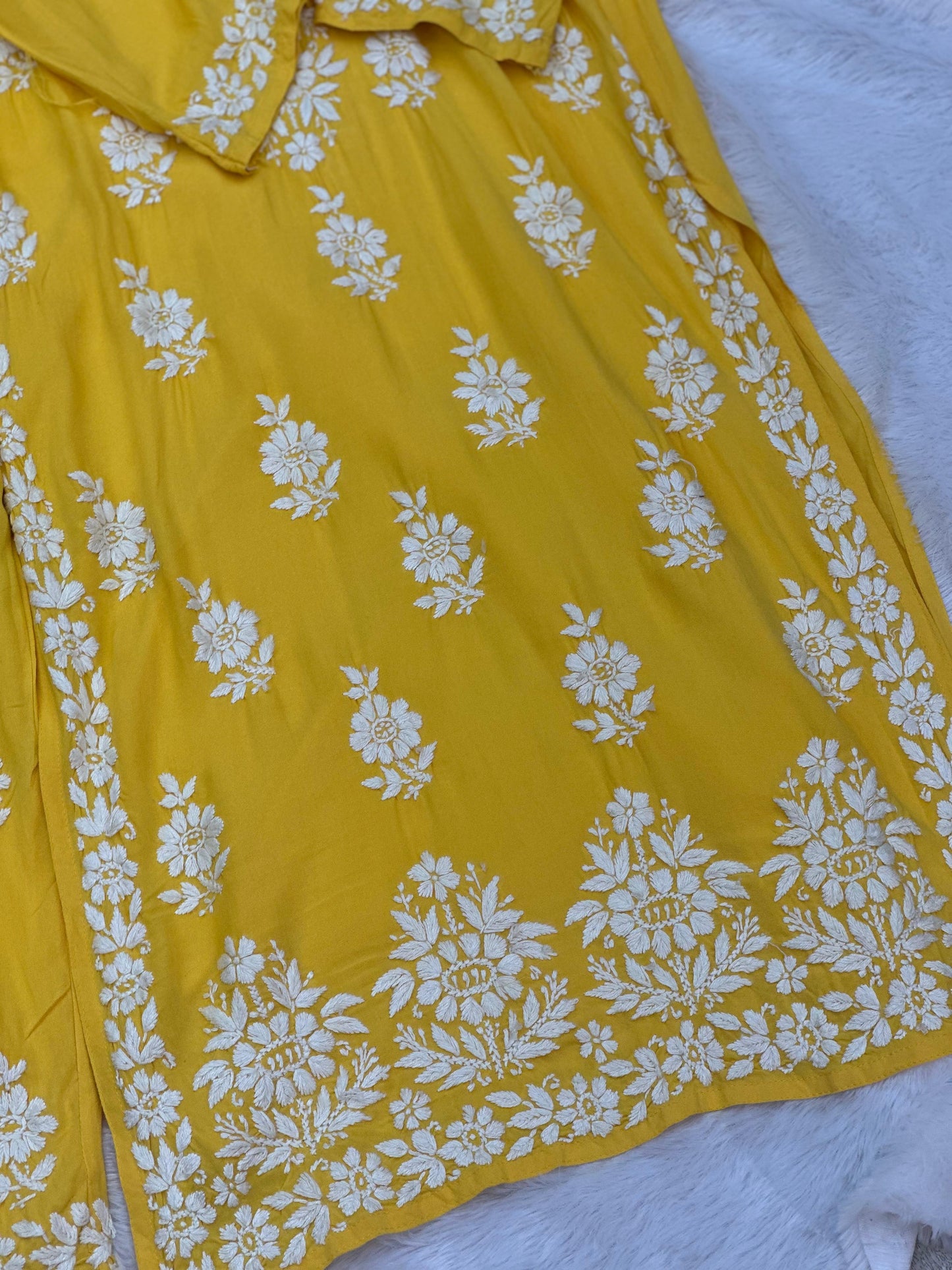 663 Lucknowi Palazzo Set -  Yellow