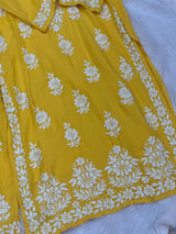 663 Lucknowi Palazzo Set -  Yellow