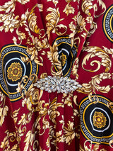 1201 Kaftan Coord Set - Maroon Red