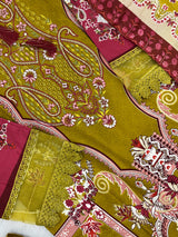1449 Pakistani Embroidered Suit - Mehndi Green