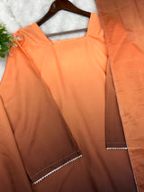 1245 Ombere Shade Coord Set - Peach | Brown