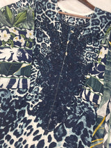 746 Readymade Elaf Pakistani Floral Printed Lawn Suit - Cotton