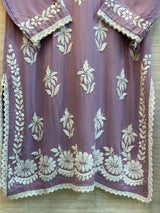615 Lucknowi Gharara Set | Lilac
