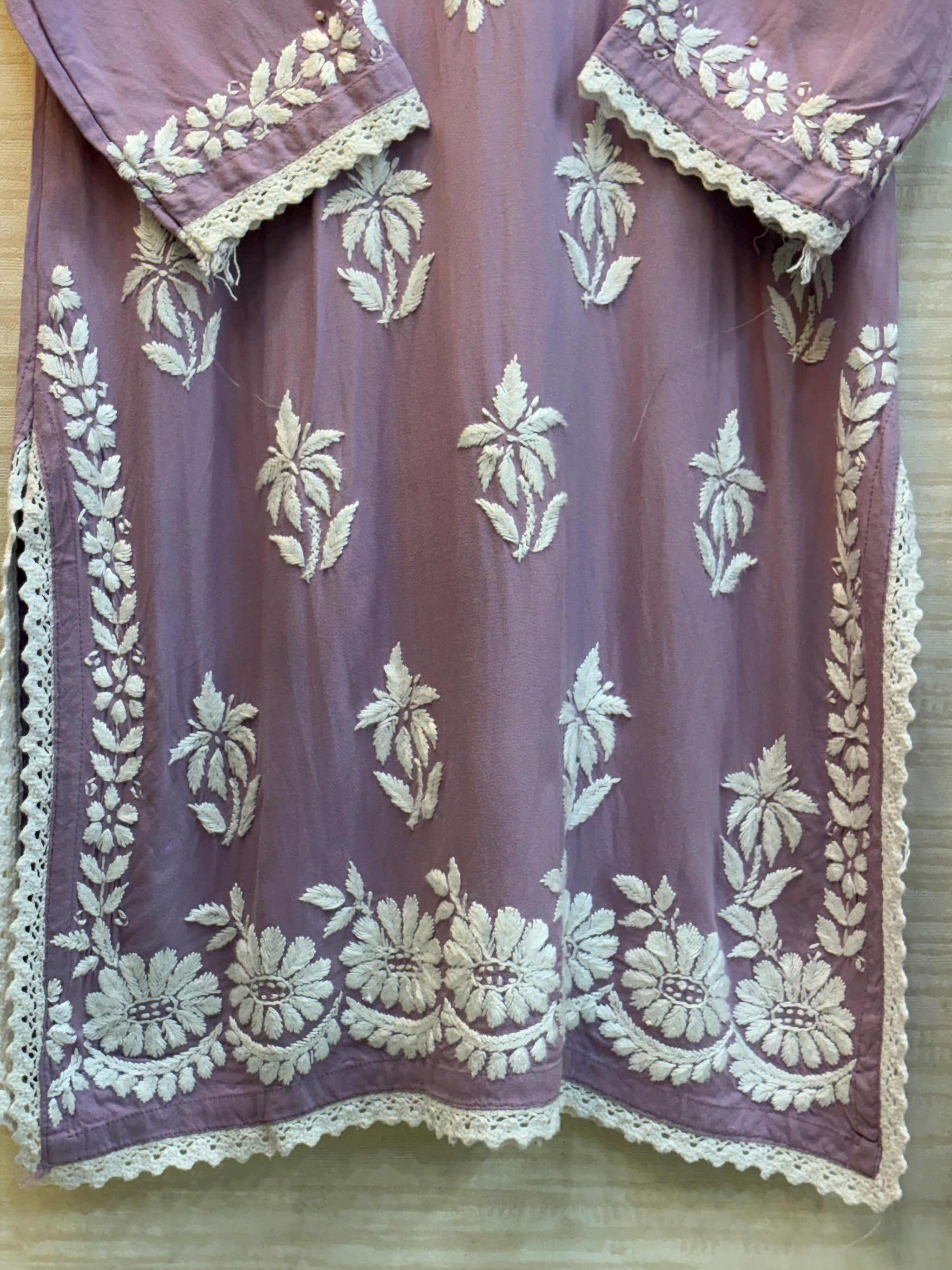 615 Lucknowi Gharara Set | Lilac