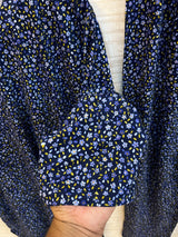 1448 Korean Printed Night Wear - Dark Blue