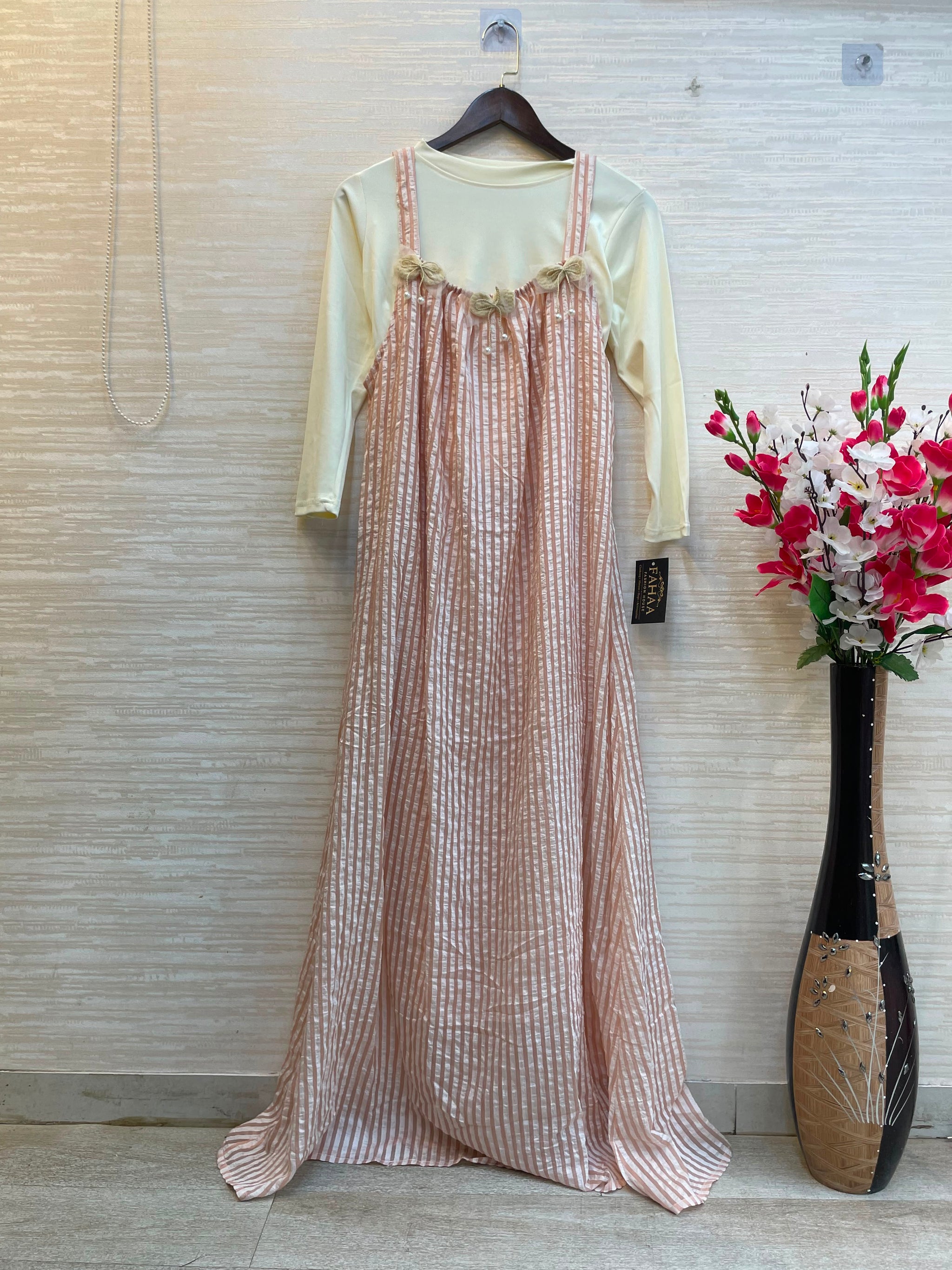 997 Floral Flare Coord Set - Peach