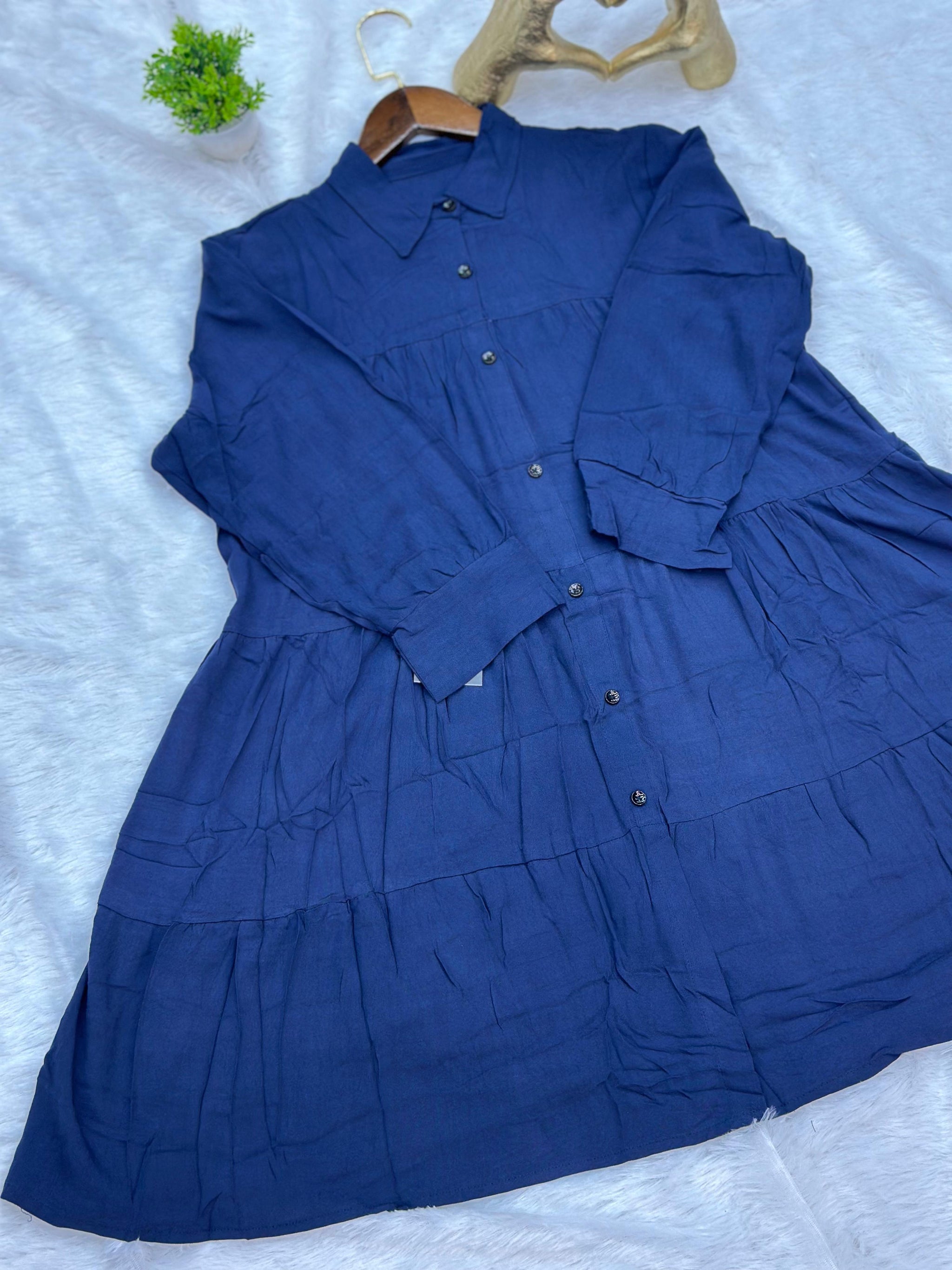 691 Casual Top - Navy Blue
