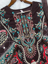 1214 Pakistani Embroidered Suit