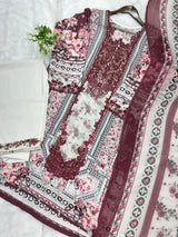 745 Readymade Elaf Pakistani Floral Printed Lawn Suit