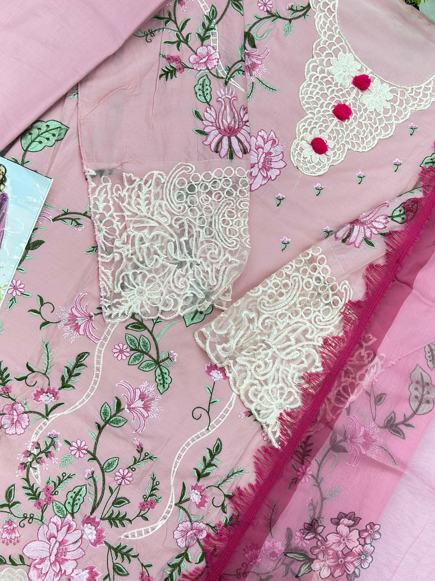 965 Unstitched Pakistani Embroidered Suit