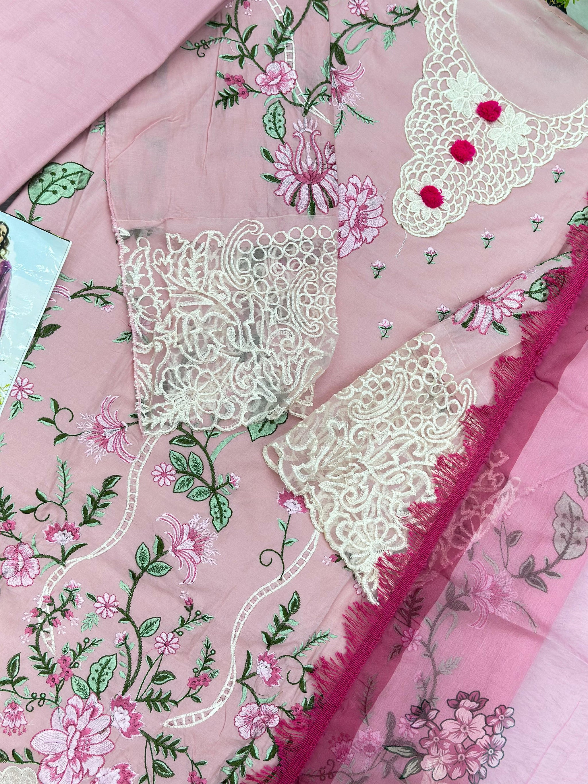 965 Unstitched Pakistani Embroidered Suit