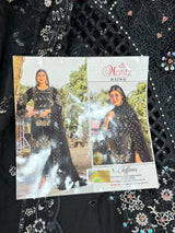 1442 Motifz Unstitched Partywear - Black