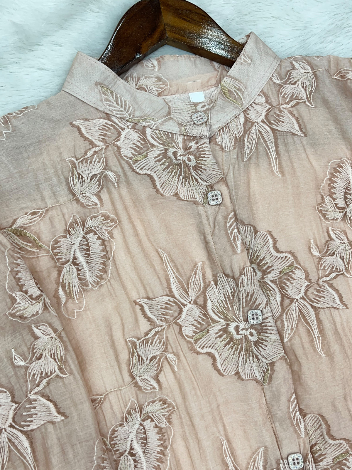 1401 Korean Floral CoordSet - Peach