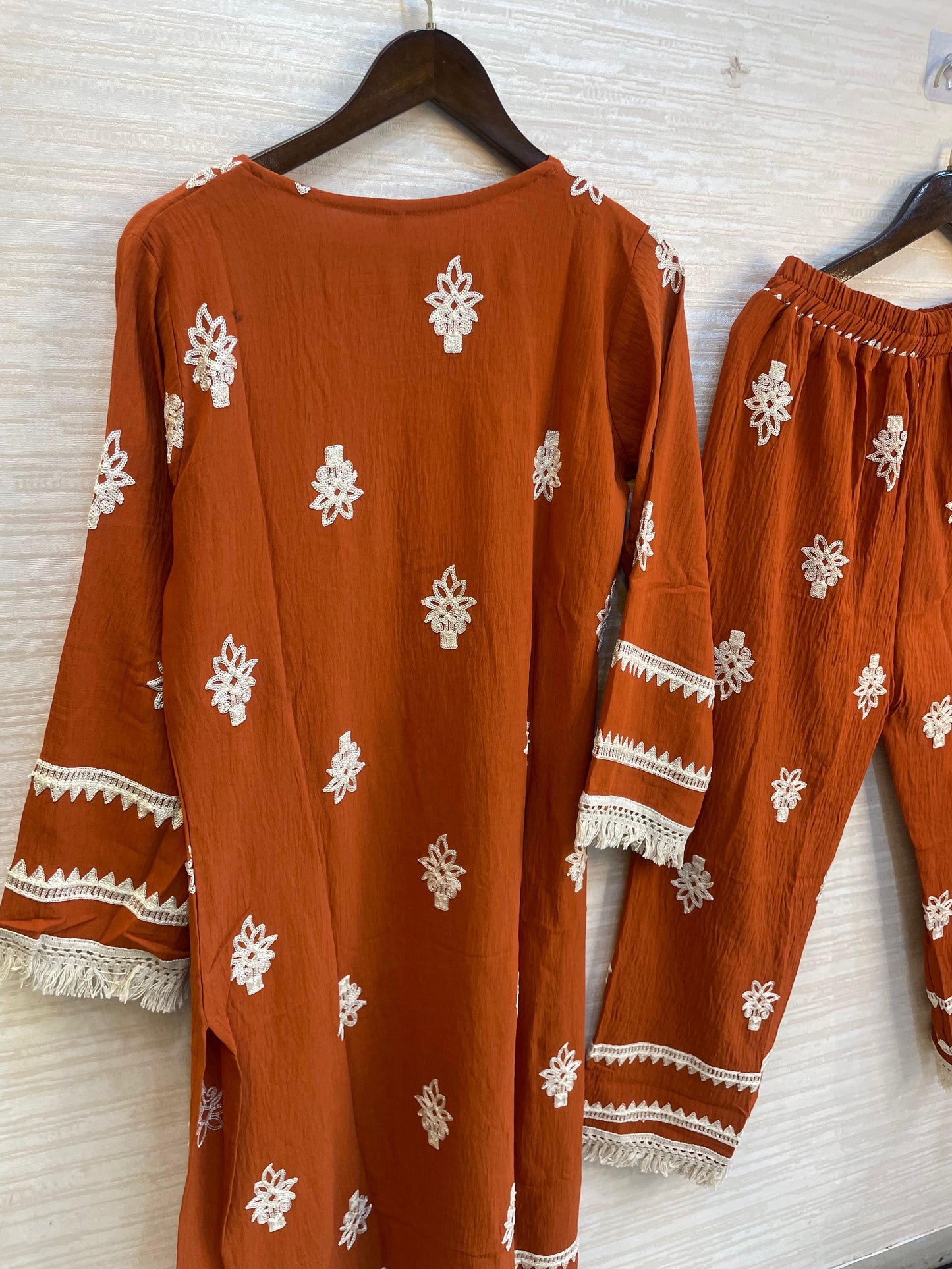 906 Modest Long Coord-Set - Rusty Orange