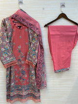 406 Floral Lawn Suit