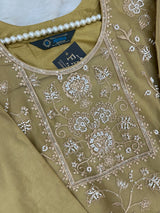 1432 Heavy Pakistani Partywear - Mehendi Green