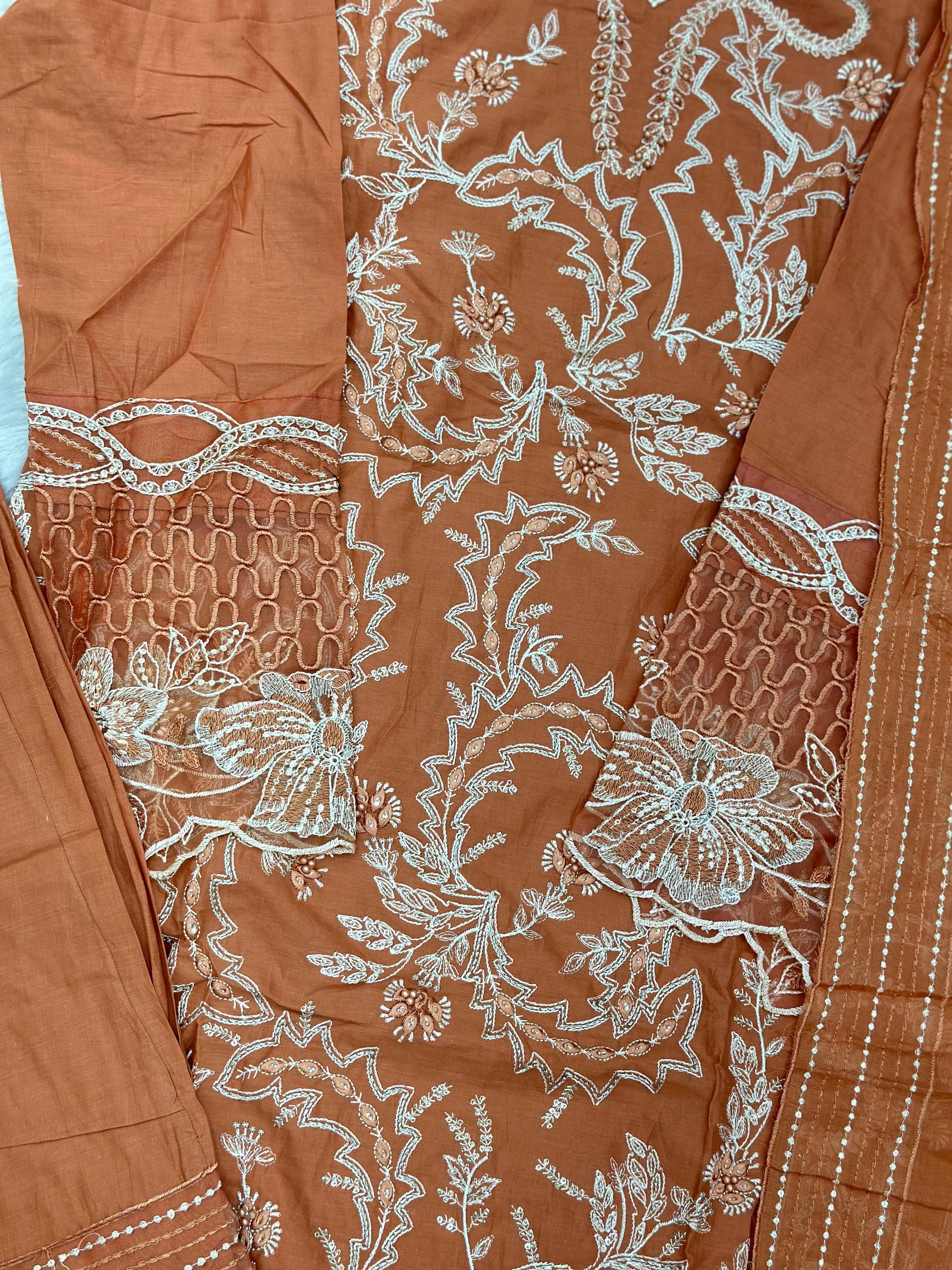754 Elan Readymade Pakistani Heavy Embroidered Lawn