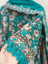 Code 568 HALA V NECK PAKISTANI LAWN COTTON SUIT