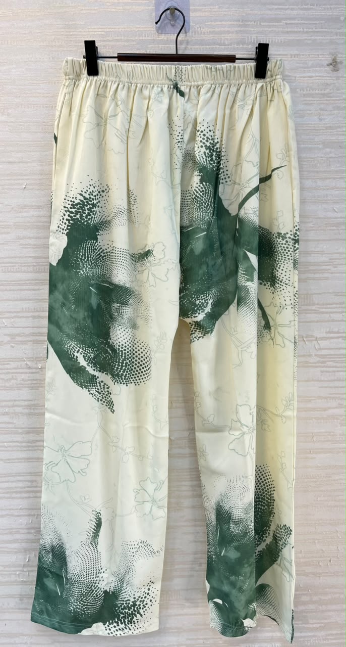 1192 Floral Printed Coord Set -  Bottle Green