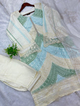753 Readymade Pakistani Heavy Chikankari Suit