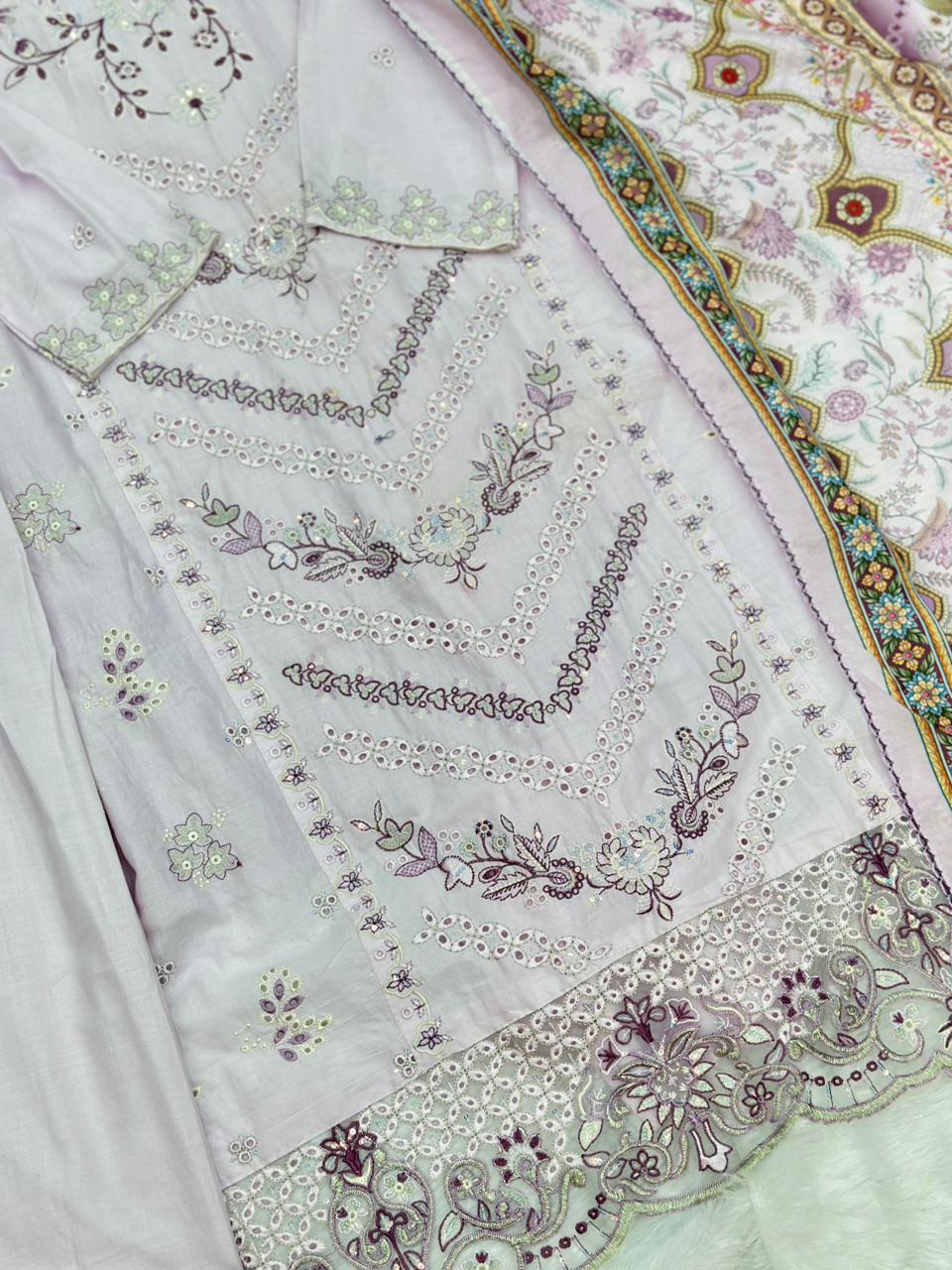 678 Pakistani Lawn Farshi Suit