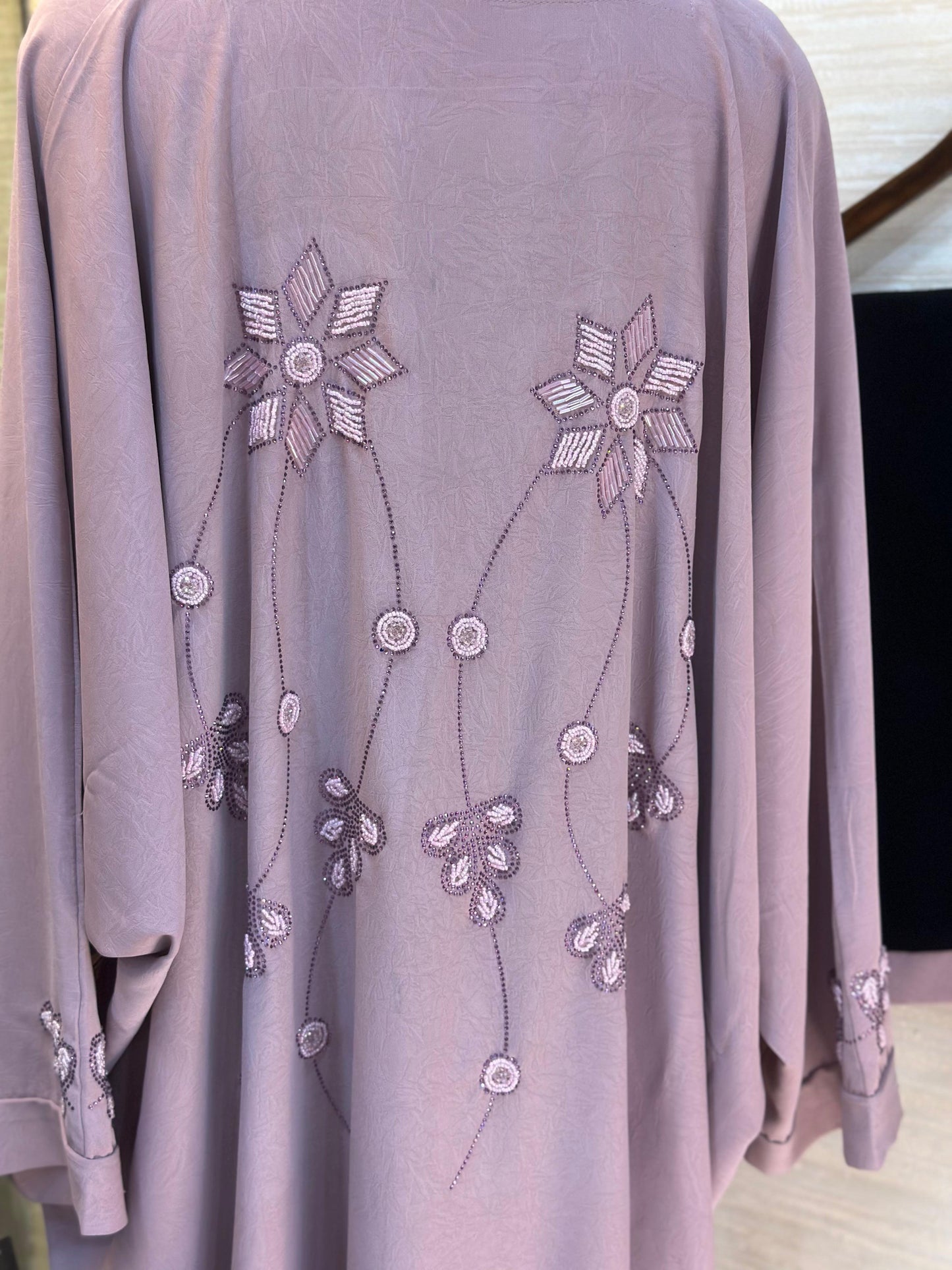 1116 The Premium Abaya - Lavender Gray