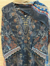 399 Floral Lawn Suit