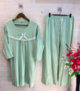 1211 Korean Bow Night Wear - Mint