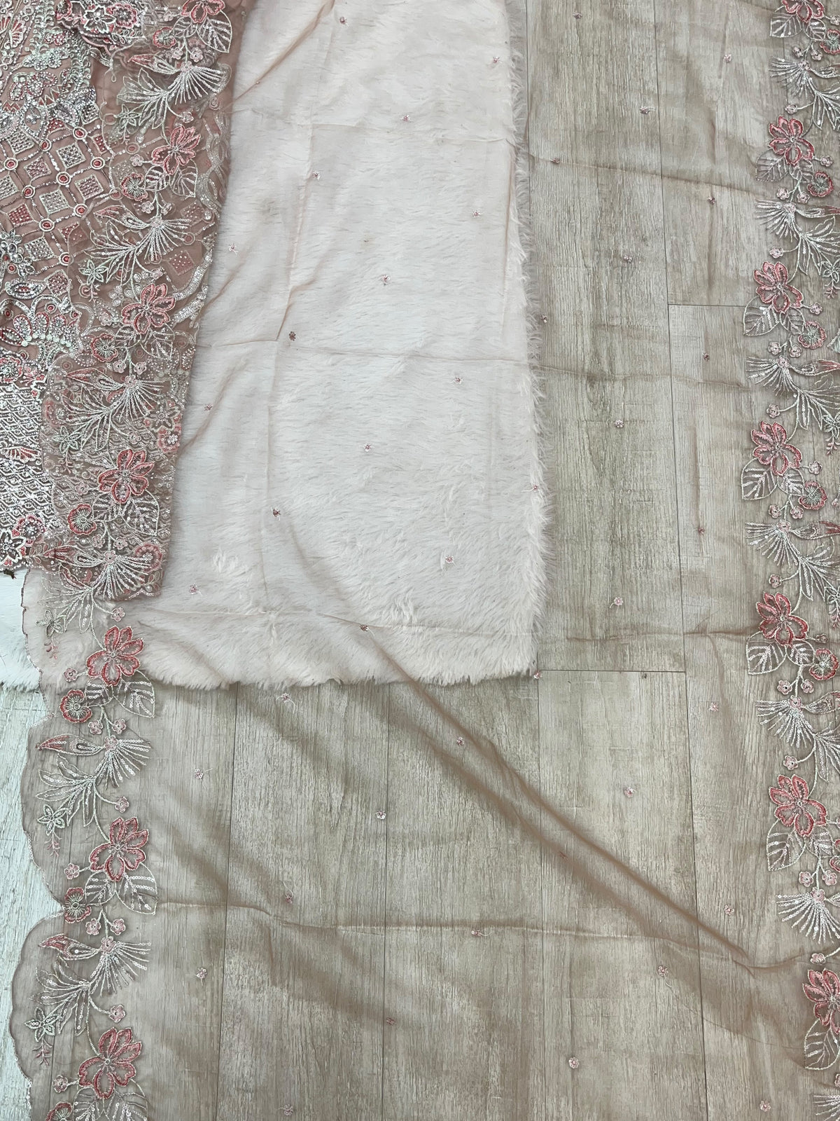 1430 Heavy Pakistani Partywear - Peachy Pink