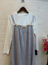 997 Floral Flare Coord Set - Dusty Blue