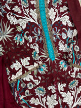 1320 Pakistani Chikankari Lawn Suit -  Brown