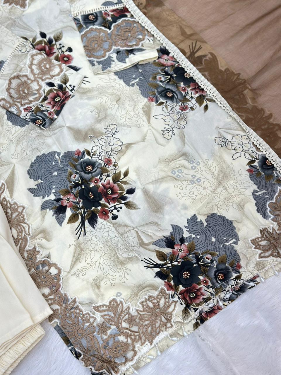 816 Readymade Pakistani Printed Coord-Set