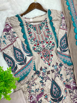 1219 Pakistani Embroidered Suit