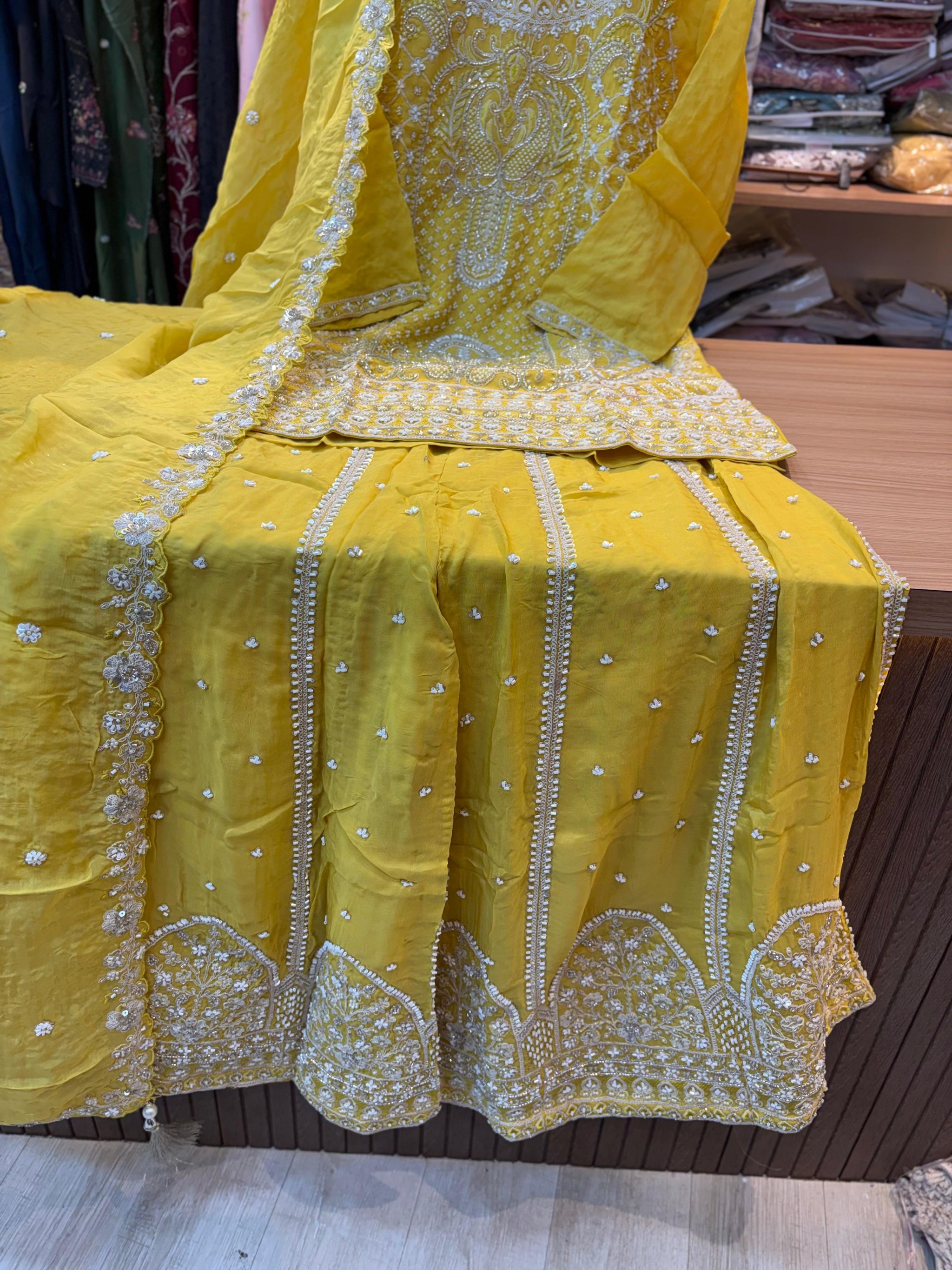 316 Imperial OG Husnara Gharara Set - Golden Citrine