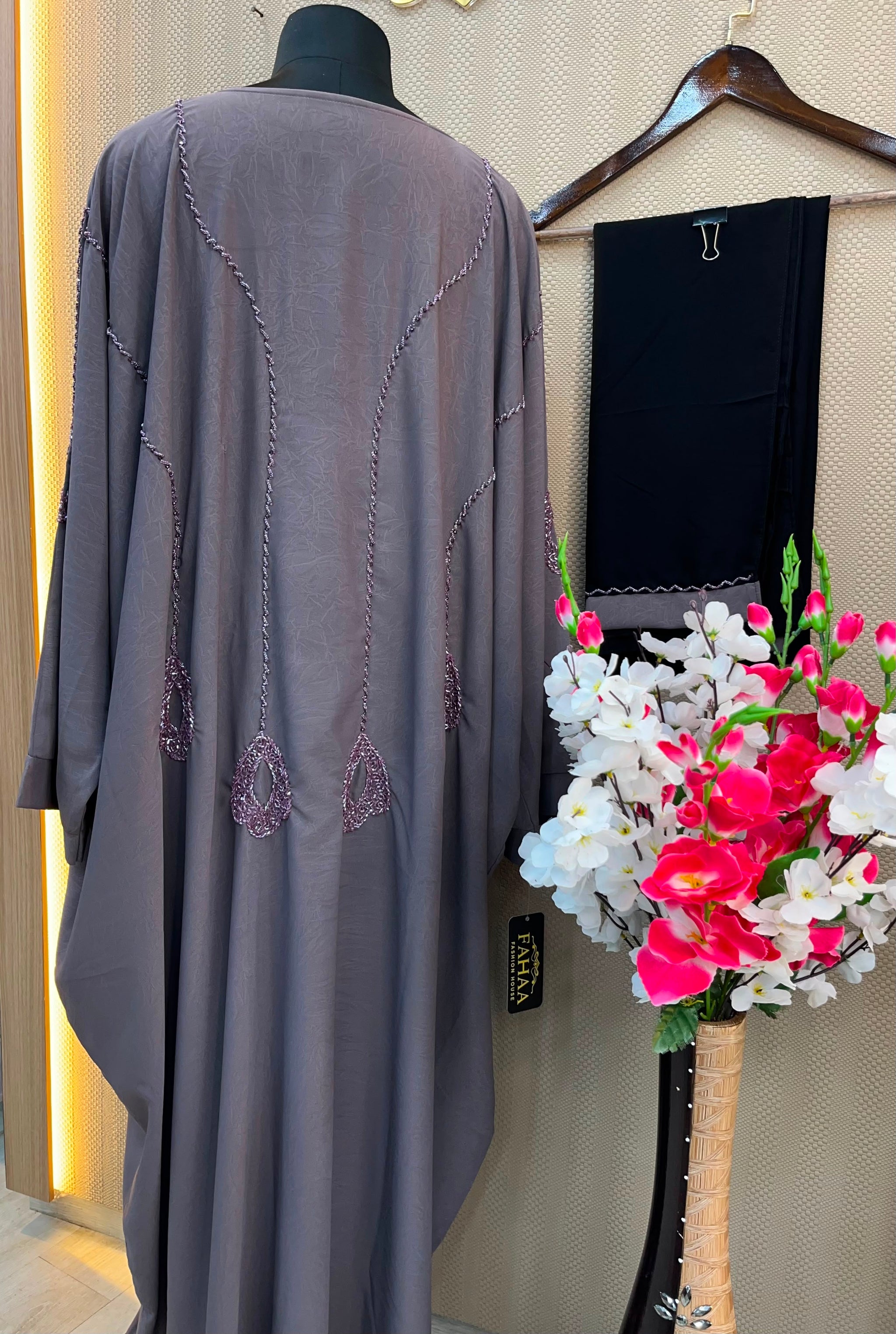 1119 The Premium Abaya - Slate Gray
