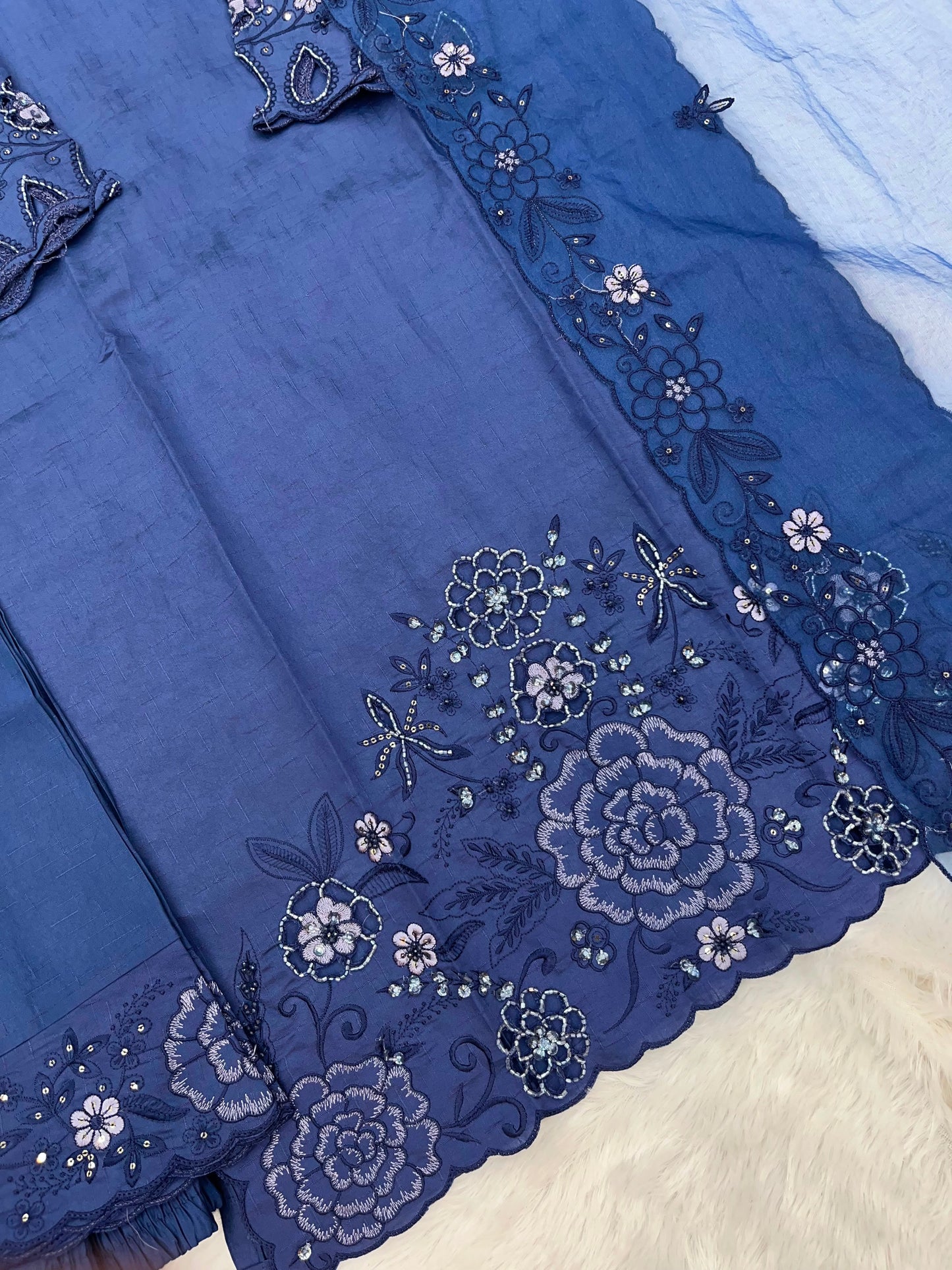 1148 Premium Pakistani Partywear - Royal Blue